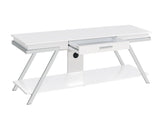Zena White TV Stand with Drawer by Steve Silver at Eve Furniture