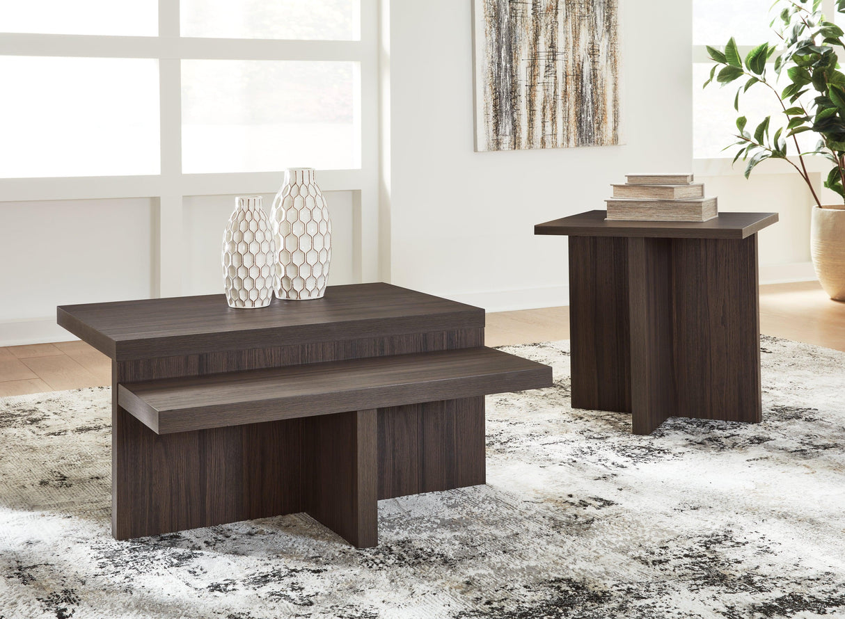 Zendex Brown Table by Ashley at Eve Furniture