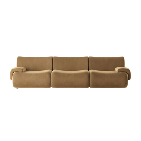 Zenith 116.5" Latte Brown Performance Velvet Modular Sofa by TOV Furniture at Eve Furniture