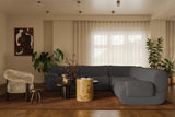 Zenith 5-Piece Contract-Grade Upcycled Fabric Modular L-Sectional by TOV Furniture at Eve Furniture