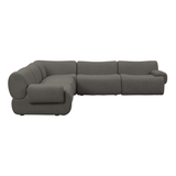 Zenith 5-Piece Contract-Grade Upcycled Fabric Modular L-Sectional by TOV Furniture at Eve Furniture