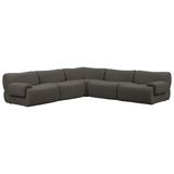Zenith 5-Piece Contract-Grade Upcycled Fabric Modular L-Sectional by TOV Furniture at Eve Furniture