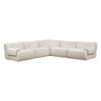 Zenith 5-Piece Contract-Grade Upcycled Fabric Modular L-Sectional by TOV Furniture at Eve Furniture