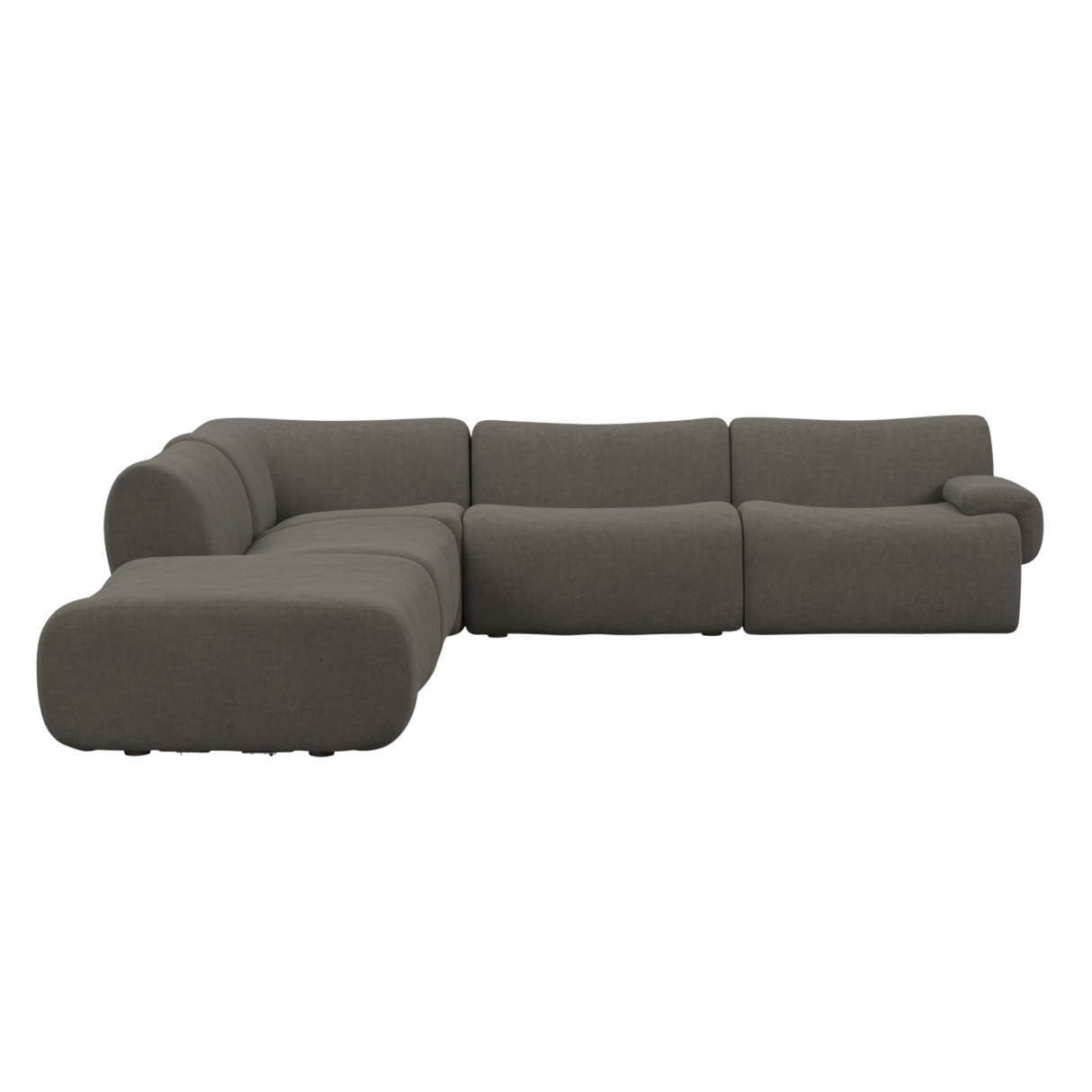 Zenith 5-Piece Contract-Grade Upcycled Fabric Modular Sectional by TOV Furniture at Eve Furniture