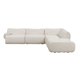 Zenith 5-Piece Contract-Grade Upcycled Fabric Modular Sectional by TOV Furniture at Eve Furniture