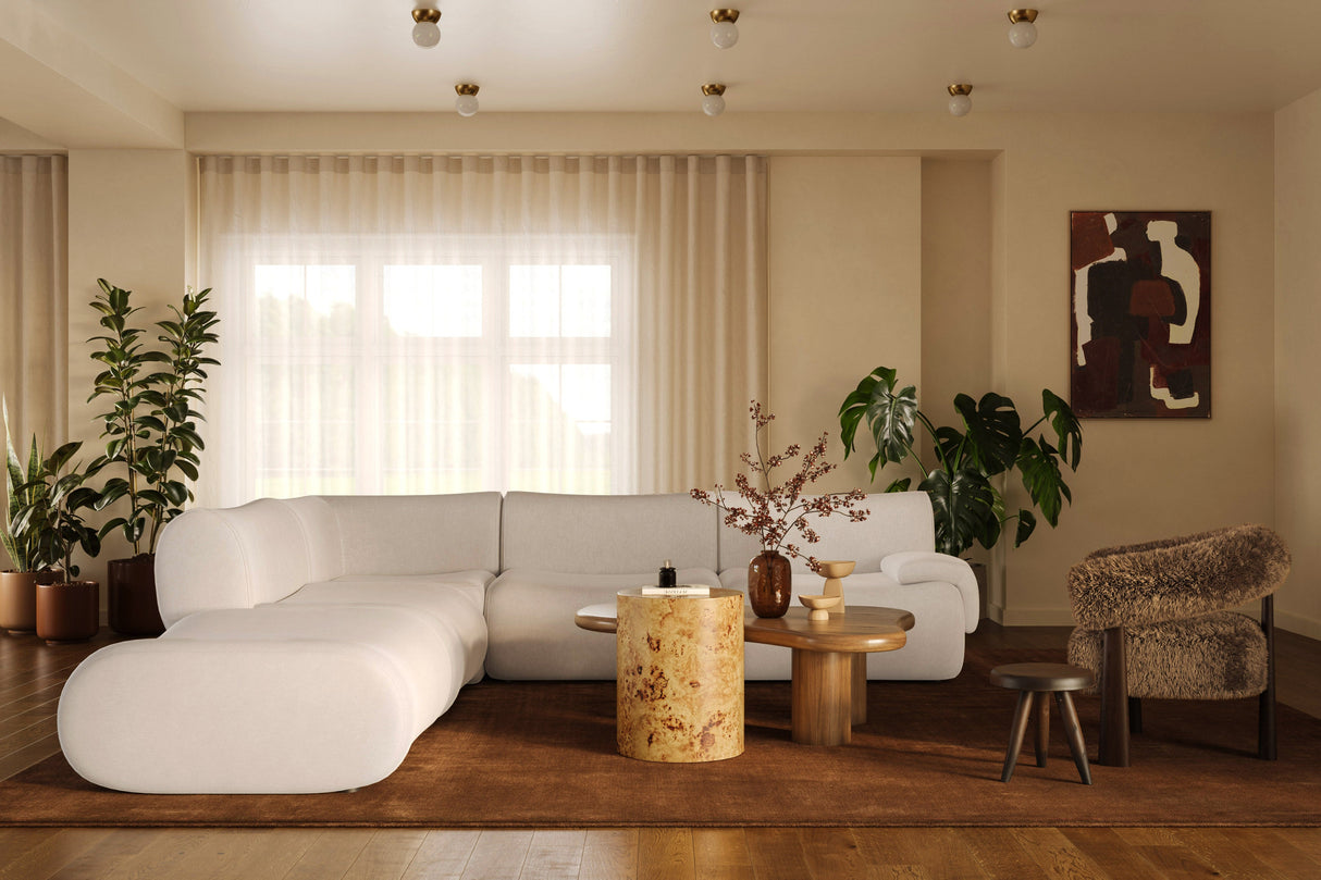Zenith 5-Piece Contract-Grade Upcycled Fabric Modular Sectional by TOV Furniture at Eve Furniture