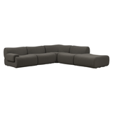 Zenith 5-Piece Contract-Grade Upcycled Fabric Modular Sectional by TOV Furniture at Eve Furniture