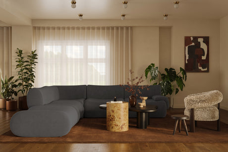 Zenith 5-Piece Contract-Grade Upcycled Fabric Modular Sectional by TOV Furniture at Eve Furniture