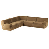 Zenith 5-Piece Latte Brown Performance Velvet Modular L-Sectional by TOV Furniture at Eve Furniture