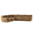Zenith 5-Piece Latte Brown Performance Velvet Modular L-Sectional by TOV Furniture at Eve Furniture