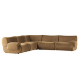 Zenith 5-Piece Latte Brown Performance Velvet Modular L-Sectional by TOV Furniture at Eve Furniture