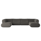 Zenith 8-Piece Contract-Grade Upcycled Fabric Modular U-Sectional by TOV Furniture at Eve Furniture