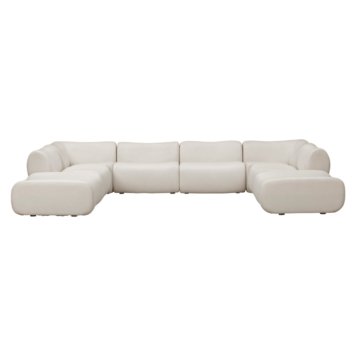 Zenith 8-Piece Contract-Grade Upcycled Fabric Modular U-Sectional by TOV Furniture at Eve Furniture