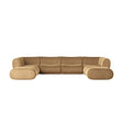 Zenith 8-Piece Latte Brown Performance Velvet Modular U-Sectional by TOV Furniture at Eve Furniture