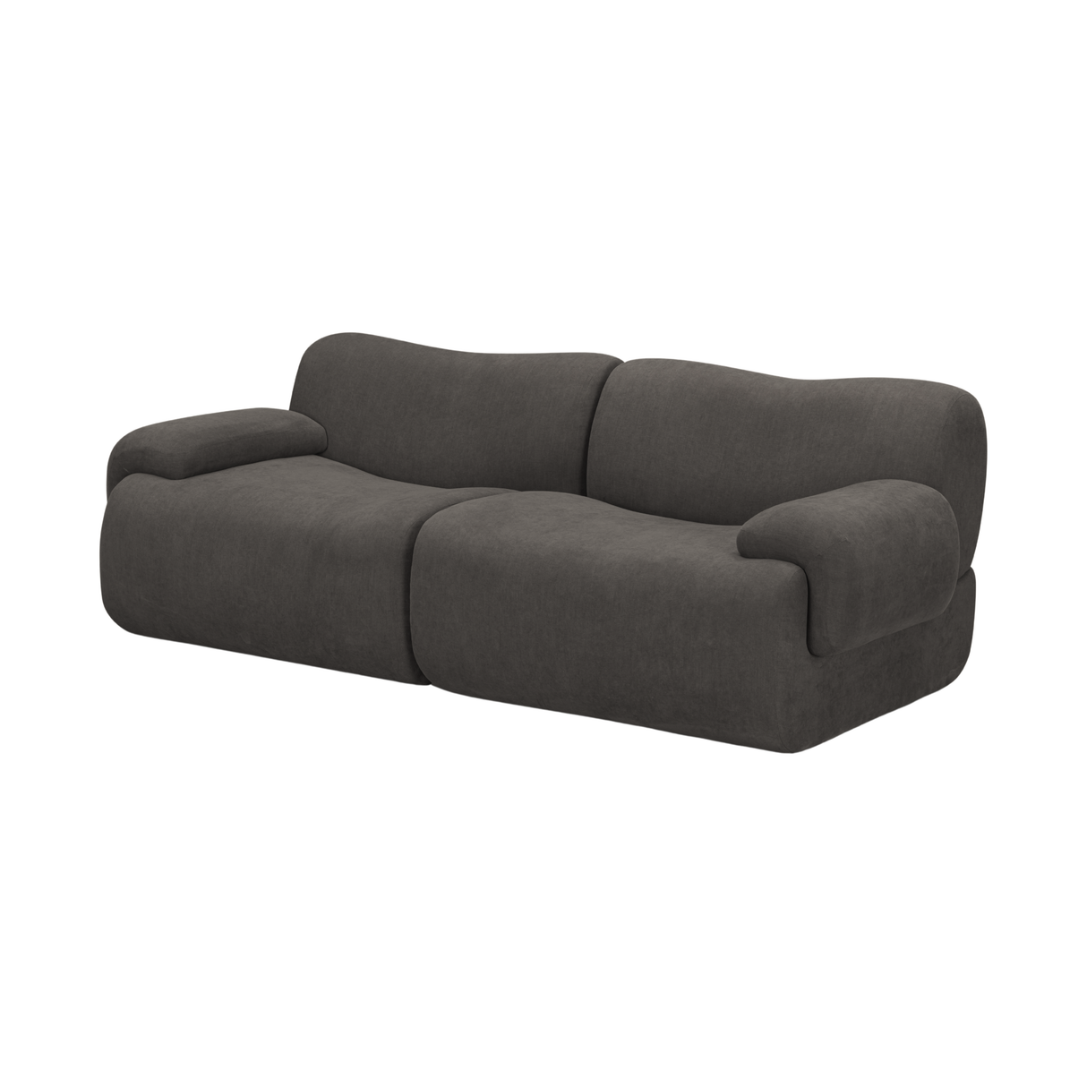 Zenith 80" Contract-Grade Upcycled Fabric Modular Loveseat by TOV Furniture at Eve Furniture