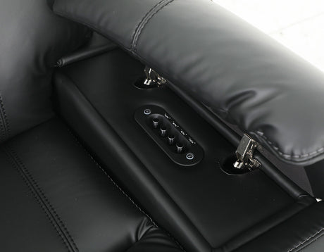 Zenith Black Home Theater With Built-In Speakers Power Reclining Living Room Set by Steve Silver at Eve Furniture