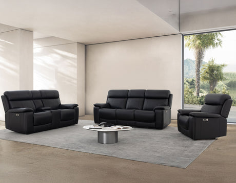 Zenith Black Home Theater With Built-In Speakers Power Reclining Living Room Set by Steve Silver at Eve Furniture