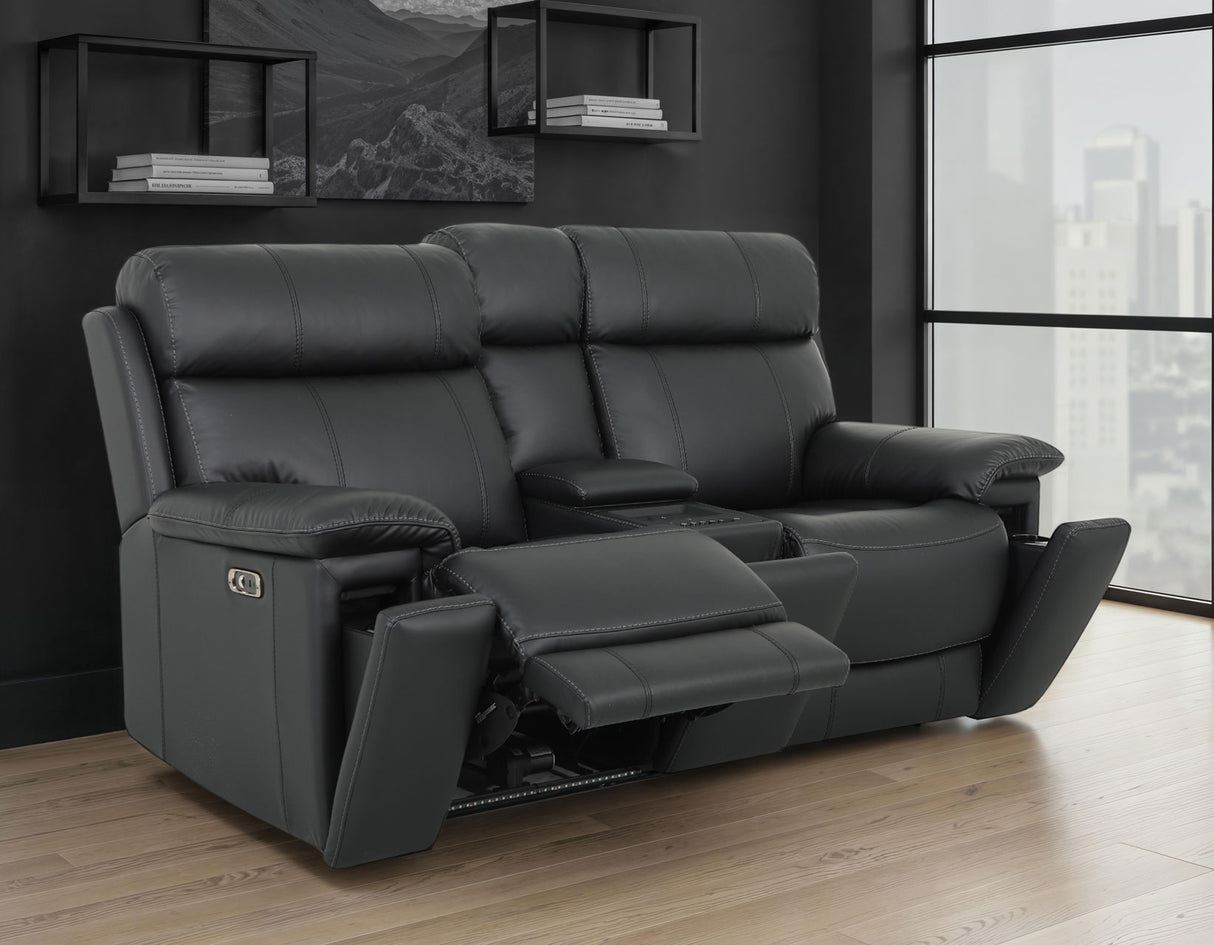 Zenith Black Home Theater With Built-In Speakers Power Reclining Living Room Set by Steve Silver at Eve Furniture