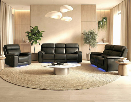 Zenith Black Home Theater With Built-In Speakers Power Reclining Living Room Set by Steve Silver at Eve Furniture