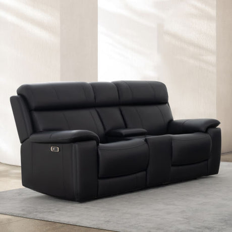 Zenith Black Power Immersive Audio Console Loveseat, Built-in Speakers, Vibration by Steve Silver at Eve Furniture