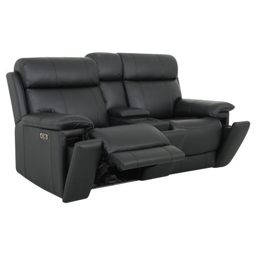 Zenith Black Power Immersive Audio Console Loveseat, Built-in Speakers, Vibration by Steve Silver at Eve Furniture