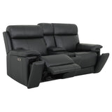 Zenith Black Power Immersive Audio Console Loveseat, Built-in Speakers, Vibration by Steve Silver at Eve Furniture