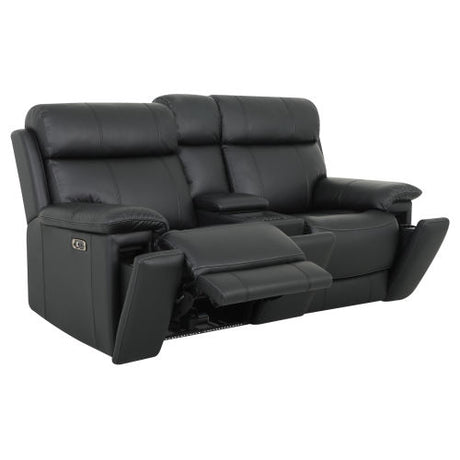 Zenith Black Power Immersive Audio Console Loveseat, Built-in Speakers, Vibration by Steve Silver at Eve Furniture