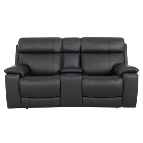 Zenith Black Power Immersive Audio Console Loveseat, Built-in Speakers, Vibration by Steve Silver at Eve Furniture
