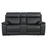 Zenith Black Power Immersive Audio Console Loveseat, Built-in Speakers, Vibration by Steve Silver at Eve Furniture