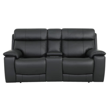 Zenith Black Power Immersive Audio Console Loveseat, Built-in Speakers, Vibration by Steve Silver at Eve Furniture