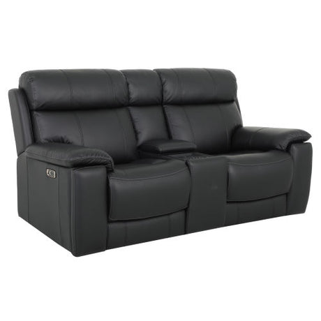 Zenith Black Power Immersive Audio Console Loveseat, Built-in Speakers, Vibration by Steve Silver at Eve Furniture