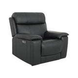 Zenith Black Power Immersive Audio Recliner with Built-in Speakers, Lighting and Vibration by Steve Silver at Eve Furniture