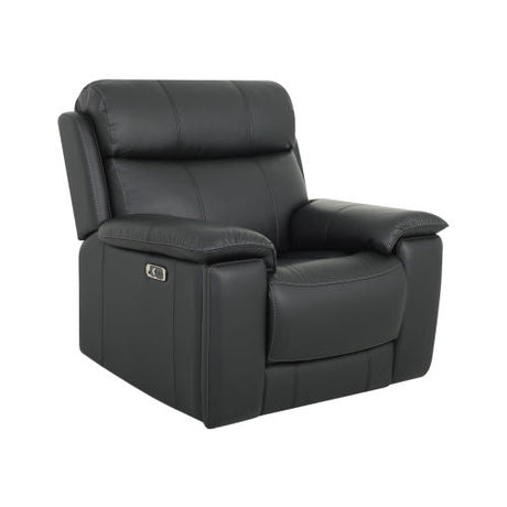 Zenith Black Power Immersive Audio Recliner with Built-in Speakers, Lighting and Vibration by Steve Silver at Eve Furniture