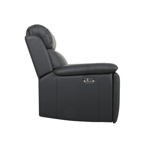 Zenith Black Power Immersive Audio Recliner with Built-in Speakers, Lighting and Vibration by Steve Silver at Eve Furniture