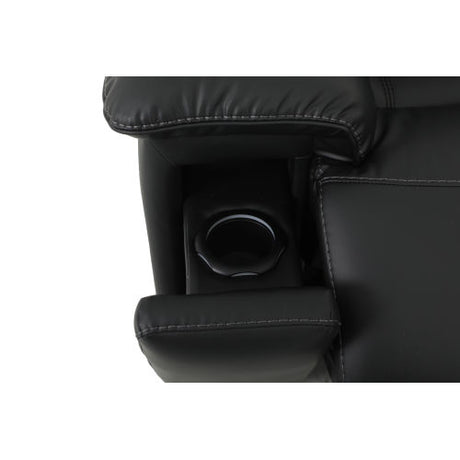 Zenith Black Power Immersive Audio Recliner with Built-in Speakers, Lighting and Vibration by Steve Silver at Eve Furniture