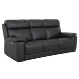Zenith Black Power Immersive Audio Sofa with Built-In Speakers, Lighting and Vibration. by Steve Silver at Eve Furniture