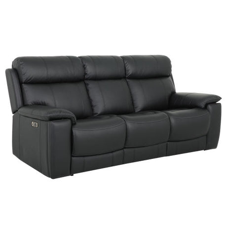 Zenith Black Power Immersive Audio Sofa with Built-In Speakers, Lighting and Vibration. by Steve Silver at Eve Furniture