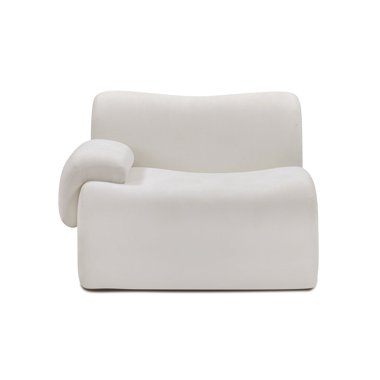 Zenith Contract-Grade Upcycled Fabric Corner Chair by TOV Furniture at Eve Furniture