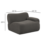 Zenith Contract-Grade Upcycled Fabric Corner Chair by TOV Furniture at Eve Furniture