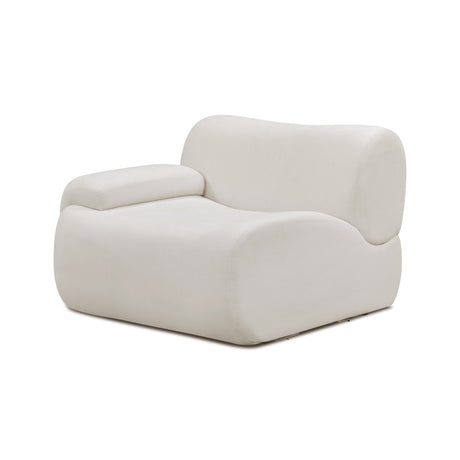 Zenith Contract-Grade Upcycled Fabric Corner Chair by TOV Furniture at Eve Furniture