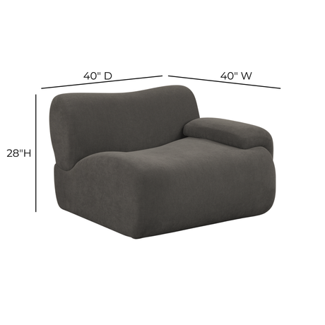 Zenith Contract-Grade Upcycled Fabric Corner Chair by TOV Furniture at Eve Furniture