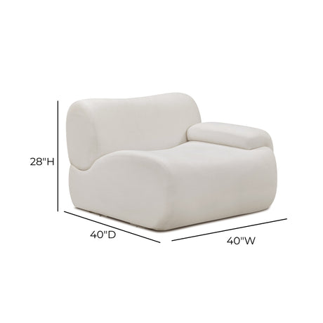 Zenith Contract-Grade Upcycled Fabric Corner Chair by TOV Furniture at Eve Furniture