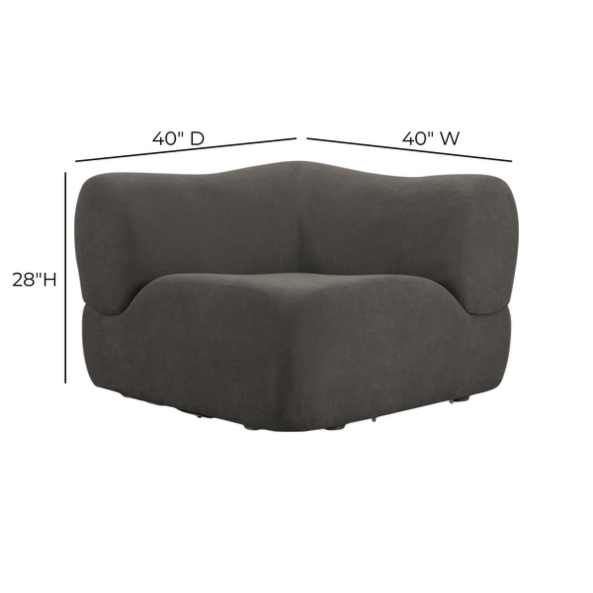 Zenith Contract-Grade Upcycled Fabric Corner Wedge by TOV Furniture at Eve Furniture