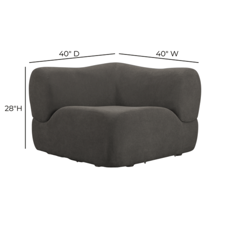 Zenith Contract-Grade Upcycled Fabric Corner Wedge by TOV Furniture at Eve Furniture