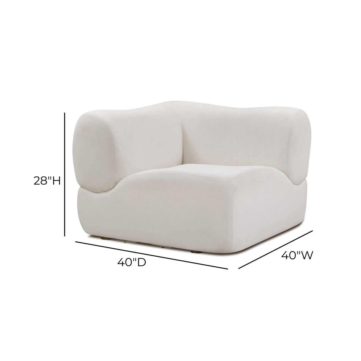 Zenith Contract-Grade Upcycled Fabric Corner Wedge by TOV Furniture at Eve Furniture