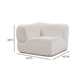 Zenith Contract-Grade Upcycled Fabric Corner Wedge by TOV Furniture at Eve Furniture