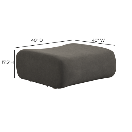 Zenith Contract-Grade Upcycled Fabric Ottoman by TOV Furniture at Eve Furniture