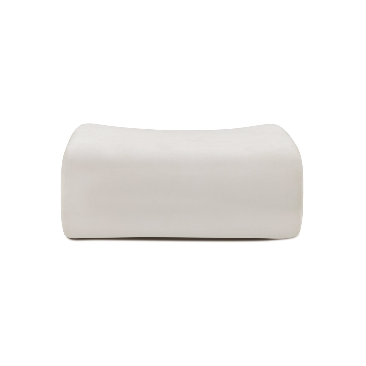 Zenith Contract-Grade Upcycled Fabric Ottoman by TOV Furniture at Eve Furniture