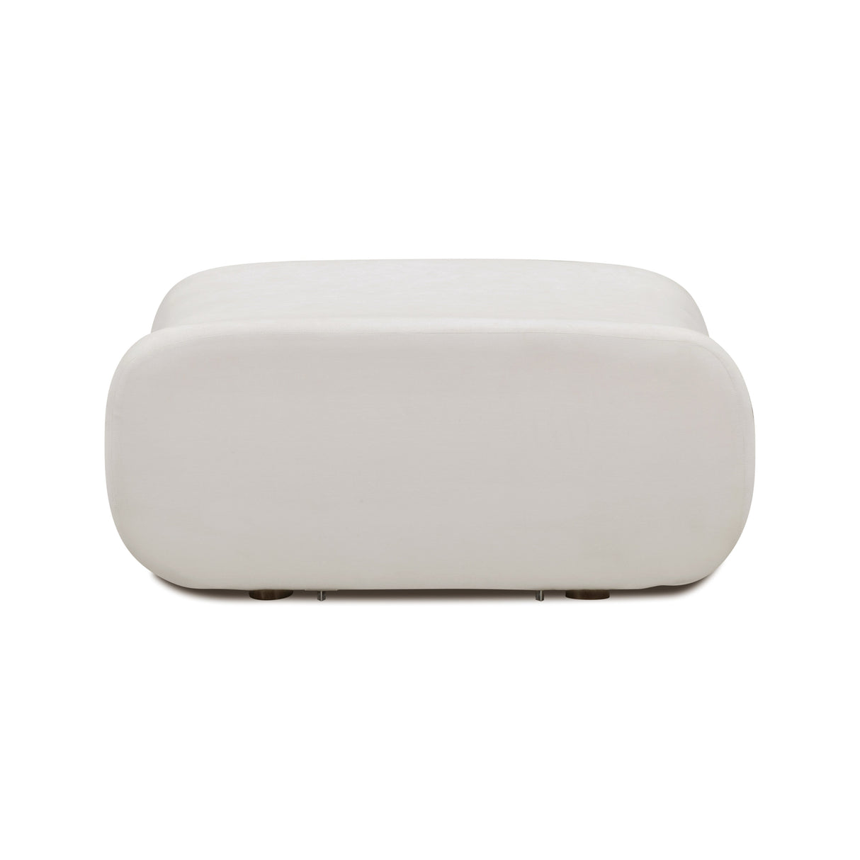 Zenith Contract-Grade Upcycled Fabric Ottoman by TOV Furniture at Eve Furniture