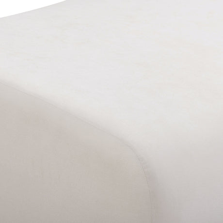 Zenith Contract-Grade Upcycled Fabric Ottoman by TOV Furniture at Eve Furniture